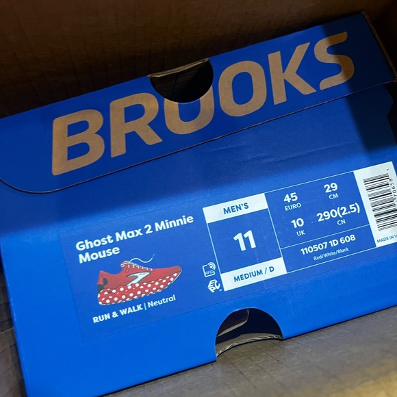 Brooks Red and White Polka Dot Sneakers - Picture 2 of 2